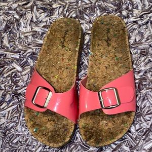 Slides they pink and soft to the feet